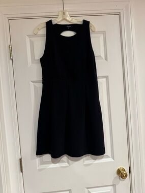 Madewell Black Sleeveless Fit-and-Flare Dress